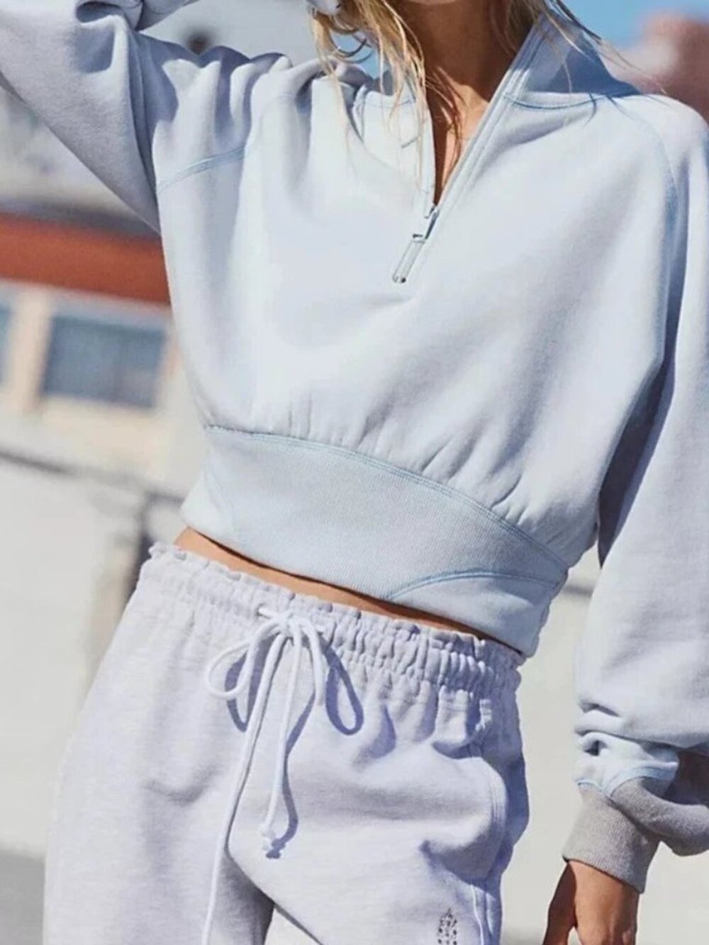 Free People FP Movement Out Of The Park Pullover Sweatshirt Cropped Top M 289388
